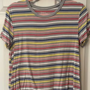 Grace and Lace Perfect Crew Neck Tee in Fashion Prints - stripe